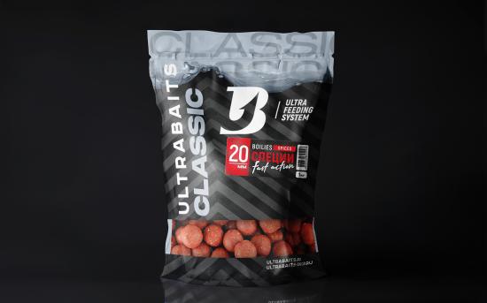 Бойлы прикормочные ULTRABAITS (СПЕЦИИ) 20мм, пакет 1кг