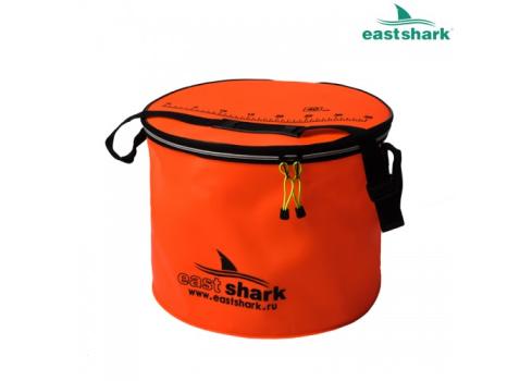 Ведро для замеса прикормки круглое оранж. D 40 EastShark