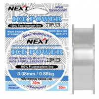 Леска ICE POWER 30м, 0.14 мм, 2.21 кг, прозрачная, флюорокарбон, тонущая