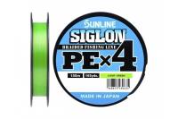 Плетеный шнур Sunline SIGLON PEх4 Light Green 150m #1.5/25lb