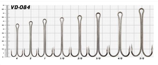 Крючок-двойник Vido CRAFT DoubleLONG 1+ VD-084(BN) №2/0