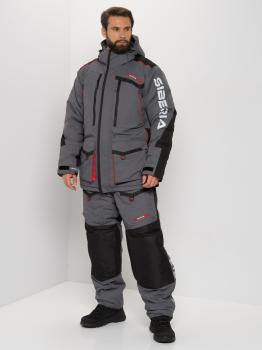 Костюм зимний Siberia цвет Серый/Черный ткань Breathable (Размер: 56-58, Рост: 170-176)