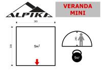 Тент-веранда ALPIKA Veranda mini 9кв.м_1