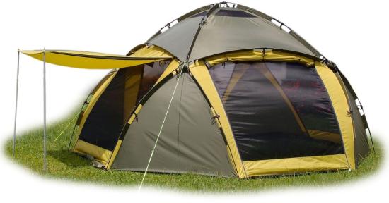 Шатёр автомат Cosmos 400, цвет: khaki / yellow-mustard
