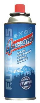 Газ для порт. плит 4 Сезона, метал. баллон, 227 гр. цанг. (изобутан-пропан-бутан) 
