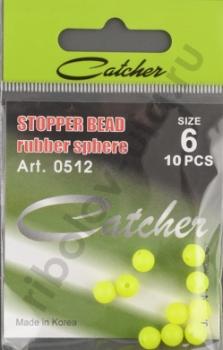 Бусина Catcher Stopper bead rubber sphere силикон, 6мм (10шт/уп)
