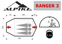 Палатка Alpika Ranger-3, 3-х местная_1