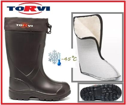 Сапоги зимние Torvi из ЭВА на - 40 град., 4-х сл. вкладыш (мех), цв. Черный, р. 46