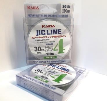 Плетенка  JIG LINE GREEN 4X  зеленый     100м  0,20мм  17,5кг