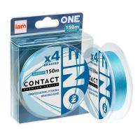 Плетеная леска №ONE CONTACT Х4-150 (blue) 0.4PE