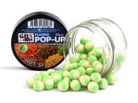 Бойлы POP-UP плавающие GBS Hot Spices Острые специи (зеленый/белый) (55 г.12 мм.)