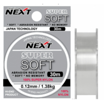 Леска SUPER SOFT 30м, 0.22 мм, 4.24 кг, прозрачная