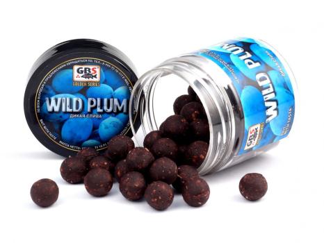 Бойлы GBS Baits тонущие насадочные 15мм 100гр Wild Plum Дикая Слива
