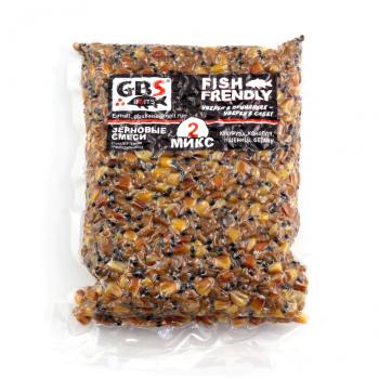 Зерновая смесь GBS Baits Fish Frendly Микс 2 Кукуруза, Конопля, Пшеница, Бетаин 2кг