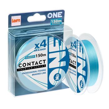 Плетеная леска №ONE CONTACT Х4-150 (blue) от0.3до0.6PE