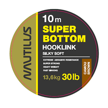 Поводковый материал Nautilus Super Bottom 30lb 10м Camou Brown