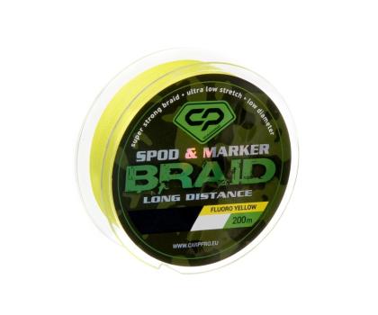 CARP PRO Шнур плетеный под спод-маркет PE X4 флуоро-желтый 0,16мм 9,35кг 20lb 200м