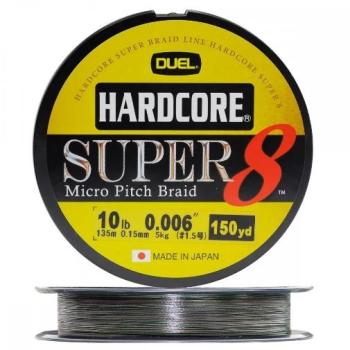 Шнур плетёный Duel Hardcore Super 8 135м Camo # 40Lbs 18кг 0.32мм