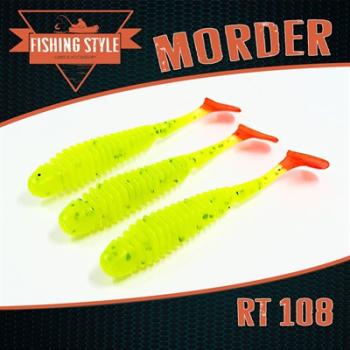 Силиконовая приманка Fishing Style Morder 5,4 in 137мм # 108 Lemon Pepper RT