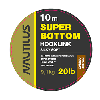 Поводковый материал Nautilus Super Bottom 20lb 10м Camou Brown
