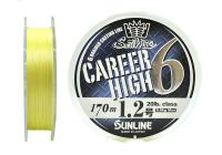 Шнур плетёный Sunline Career High 6 HG 170m Yellow #1.2 20lb_0