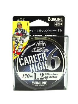 Шнур плетёный Sunline Career High 6 HG 170m Yellow #1.2 20lb