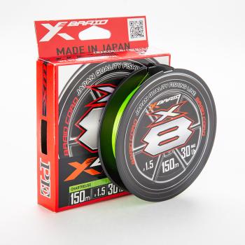 Шнур плетёный Ygk X-Braid Braid Cord  X8 150m #1.5/30lb chartreuse