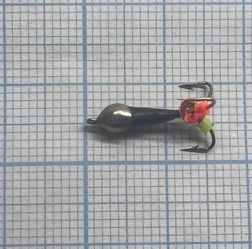 мормышка Чертик с коронкой d=3,0mm, 0,8гр. серебро