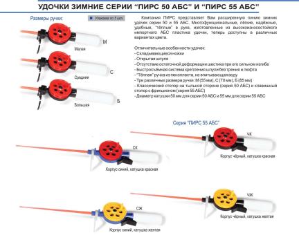 Удочка зимняя Пирс АБС/ПК КМ-55 М