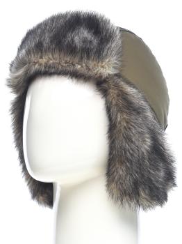 Шапка ушанка зимняя Yukon Ice цвет Хаки ткань Breathable (Размер 56-58)