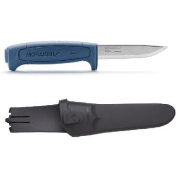 Нож Morakniv Basic 546, нержавеющая сталь, синяя ручка, 12241