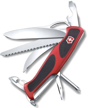 Нож Victorinox RangerGrip 58 Hunter, 130 мм, 13 функций, красный с черным, шт