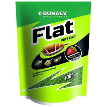 Прикормка Dunaev Flat Feeder Ready 1 кг  Клубника