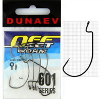 Крючок Dunaev Offset Worm 601 # 4/0 (упак. 5 шт)