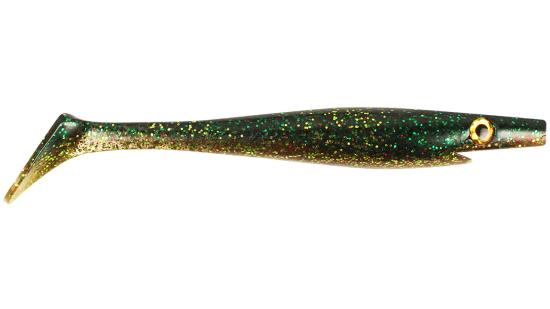 Силиконовая приманка Strike Pro Pig Shad, 230 мм, 90 гр, цвет: Green Perch, (SP-172A#112)