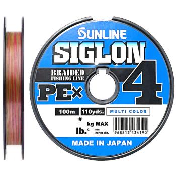 Шнур плетёный Sunline Siglon PEx4 200m Multicolor #1.2 20lb