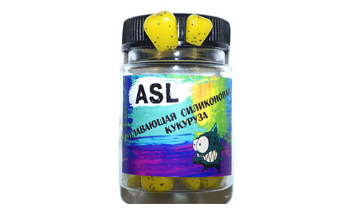 Силиконовая приманка ASL съедобная Кукуруза цв. № 637, вкус- тигровая кукуруза