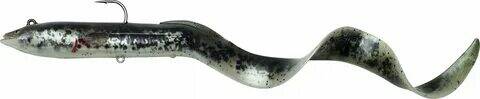 Силиконовая приманка Savage Gear Real Eel 30 80g Black Green Pearl 63769