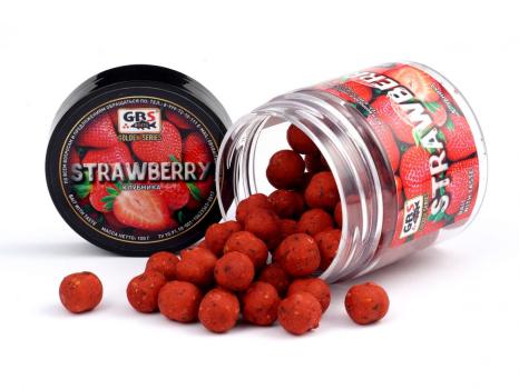 Бойлы GBS Baits тонущие насадочные 15мм 100гр STRAWBERRY Клубника
