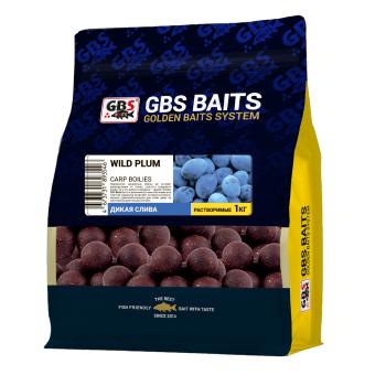 Бойлы GBS пылящие Wild Plum Дикая Слива 24мм 1кг