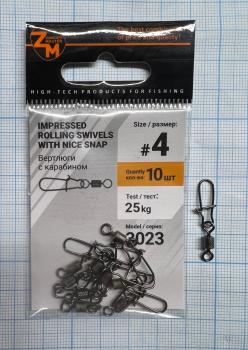 Вертлюжок с карабином Zander Master YM-3023 № 04