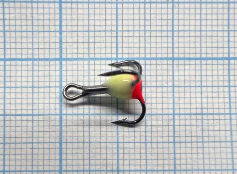 Тройник Dag Master Капля с глазком Белый с кр.Mustad №10 UF