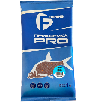 F-FISHING Прикормка для рыбы PRO Карась Чеснок Черная 1кг