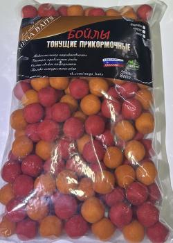 Бойлы Mega Baits тонущие прикормочные  20 мм 1 кг. (Фруктовый микс)