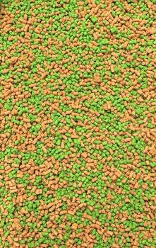 Пеллетс для фидерной ловли конопля (зеленый,оранжевый) 2 мм 600 грамм
