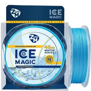 Шнур плетёный Zander Master Ice Magic x4 sky blue, 45м, 0.10мм