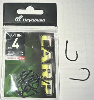 Крючки карповые Hayabusa EB28771 K-1 BN №4,10 шт