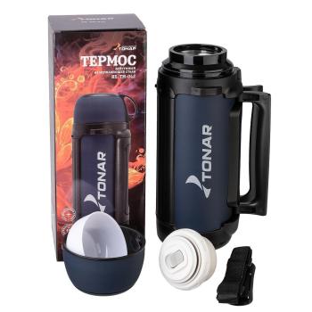 Термос (HS.TM-043) 1900ML (крышка-кружка с ручк, доп.пл.чашка, скл.ручки, ремень) TONAR