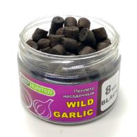 Пеллетс насадочный 8мм Black Halibut Wild Garlic (Дикий Чеснок) CarpHunter 100мл