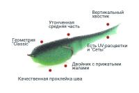 Поролоновая рыбка APS 105 мм Slim #218 UV_2